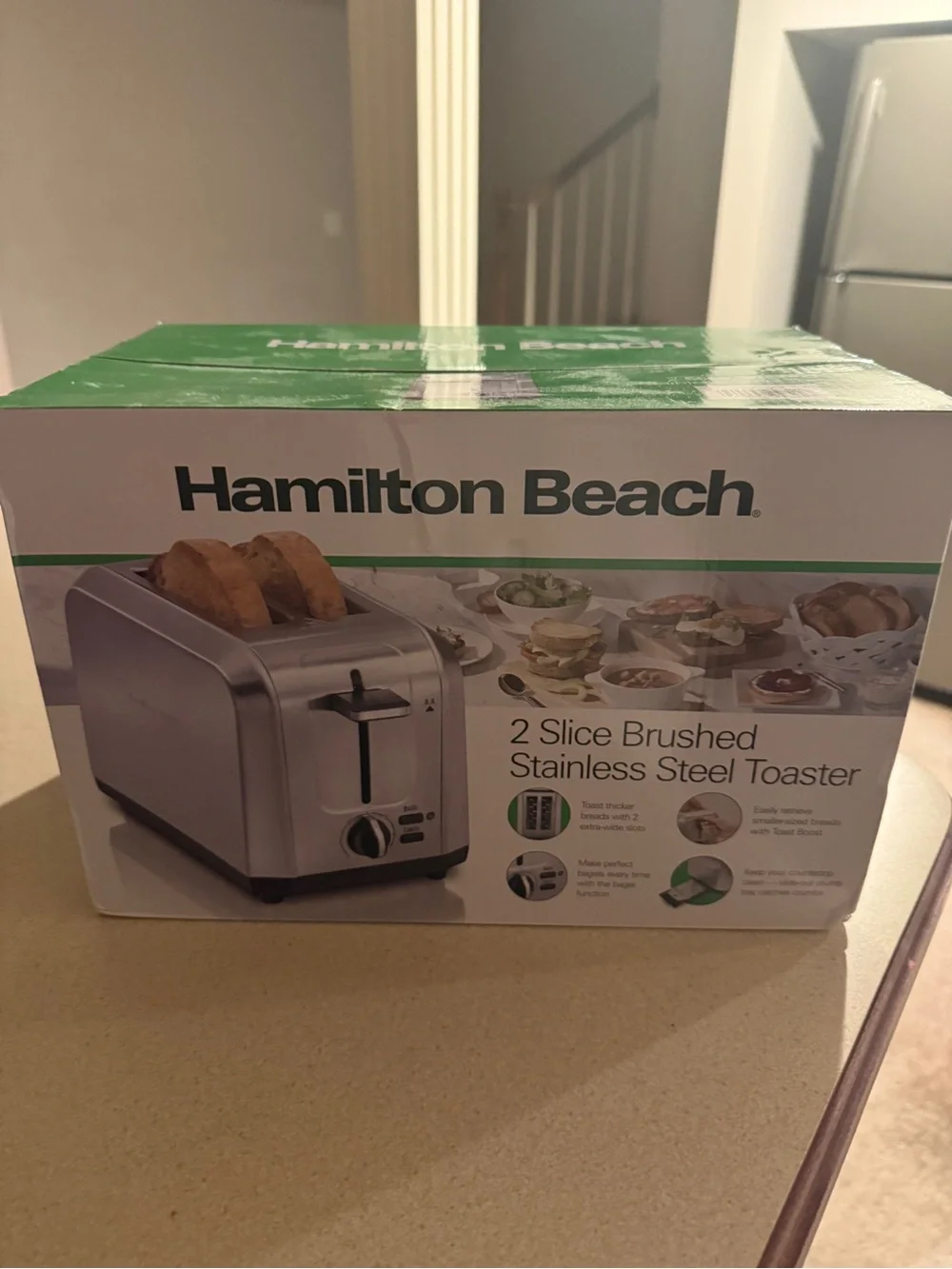 Hamilton Beach Brushed Stainless Steel 2-Slice Toaster - Silver NWT
